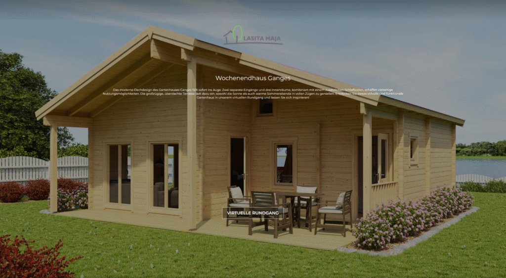 Still image from a 3D virtual tour of a Lasita Maja building, showcasing architectural details and spatial layout, created by Nordic Render.