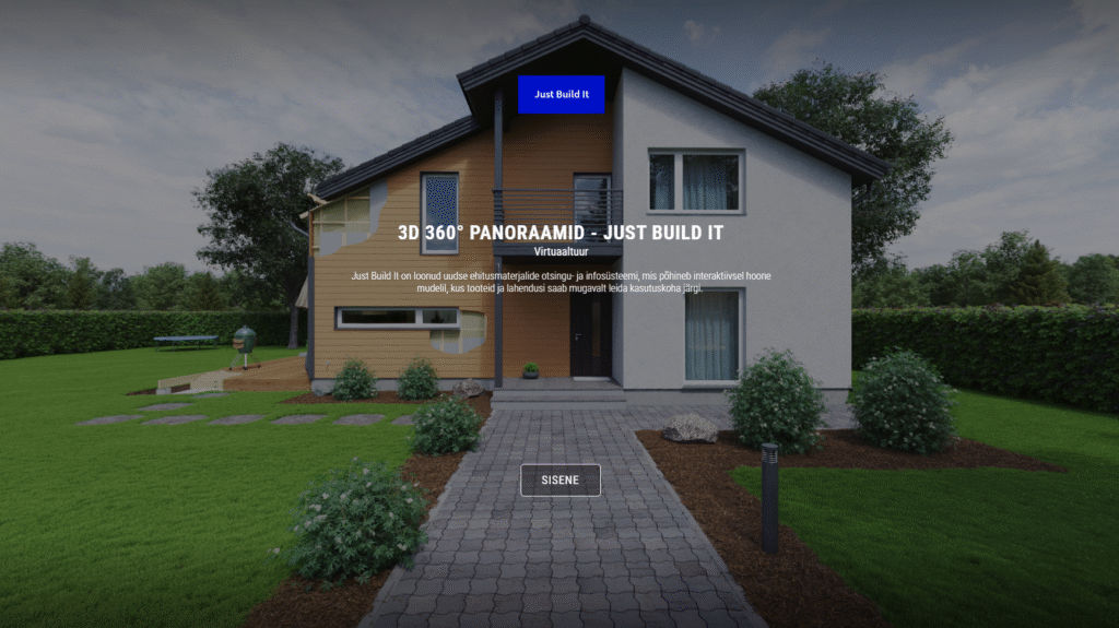 Professional 3D virtual tour visualization illustrating apartment building form and spatial layout.