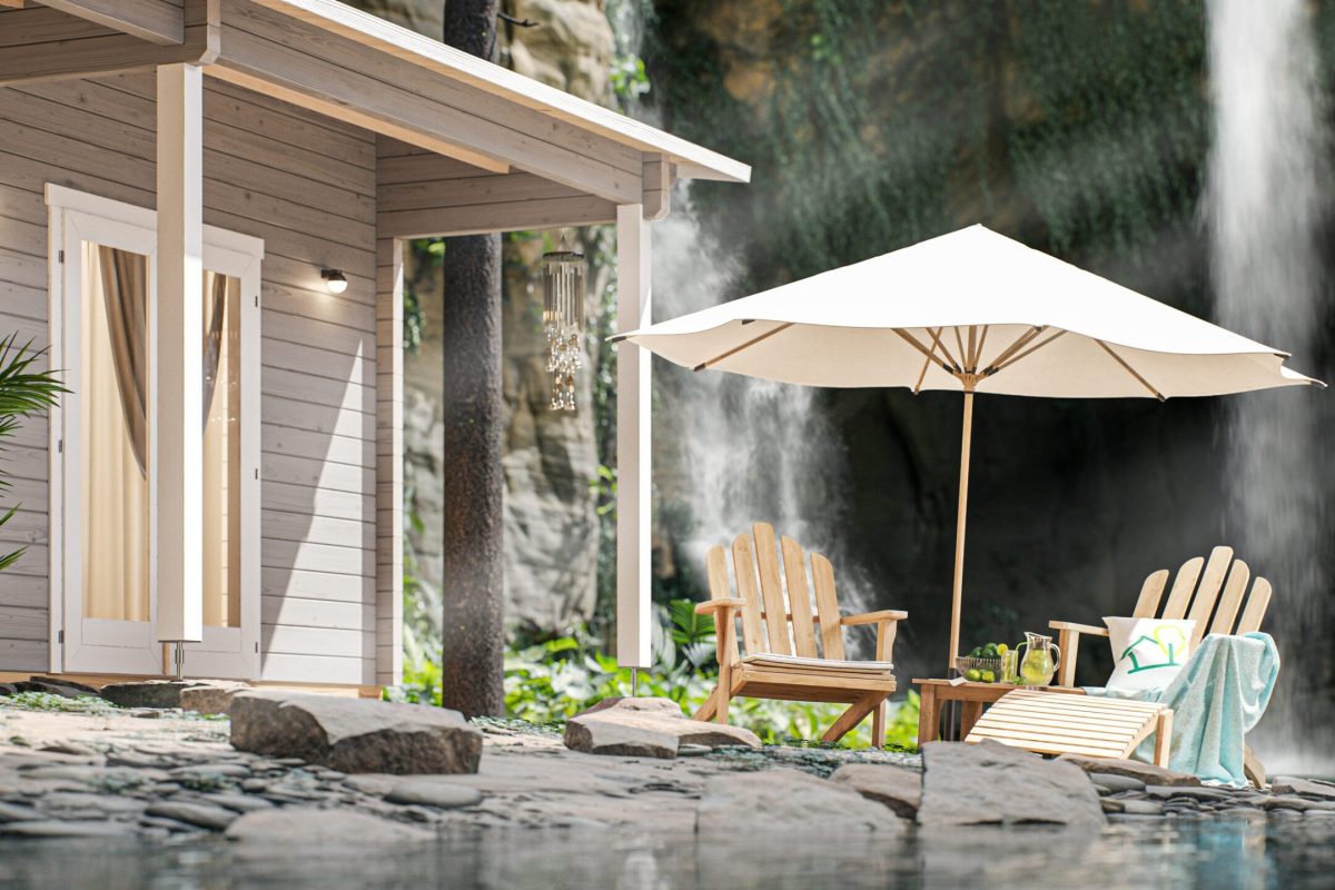 Puitmaja koopa suudmes